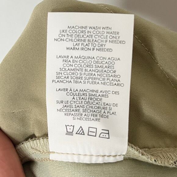 Cabi Womens Plaid Pastime Skirt S Brown Herringbone Ponte Asymmetric A-Line 3584 - Picture 8 of 8